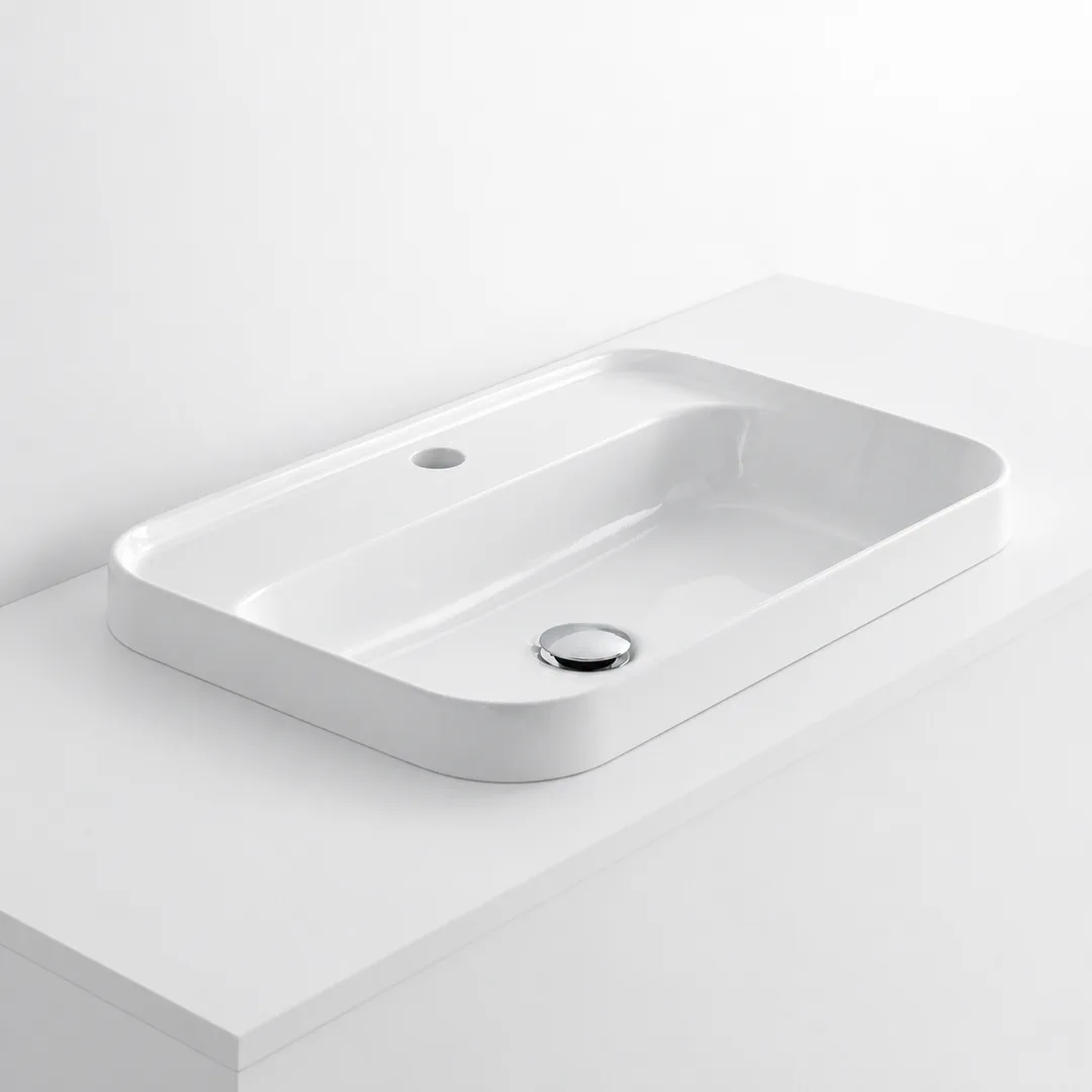 Lavabo da incasso soprapiano in Ceramica – Arbi Nice 60 – Bianco