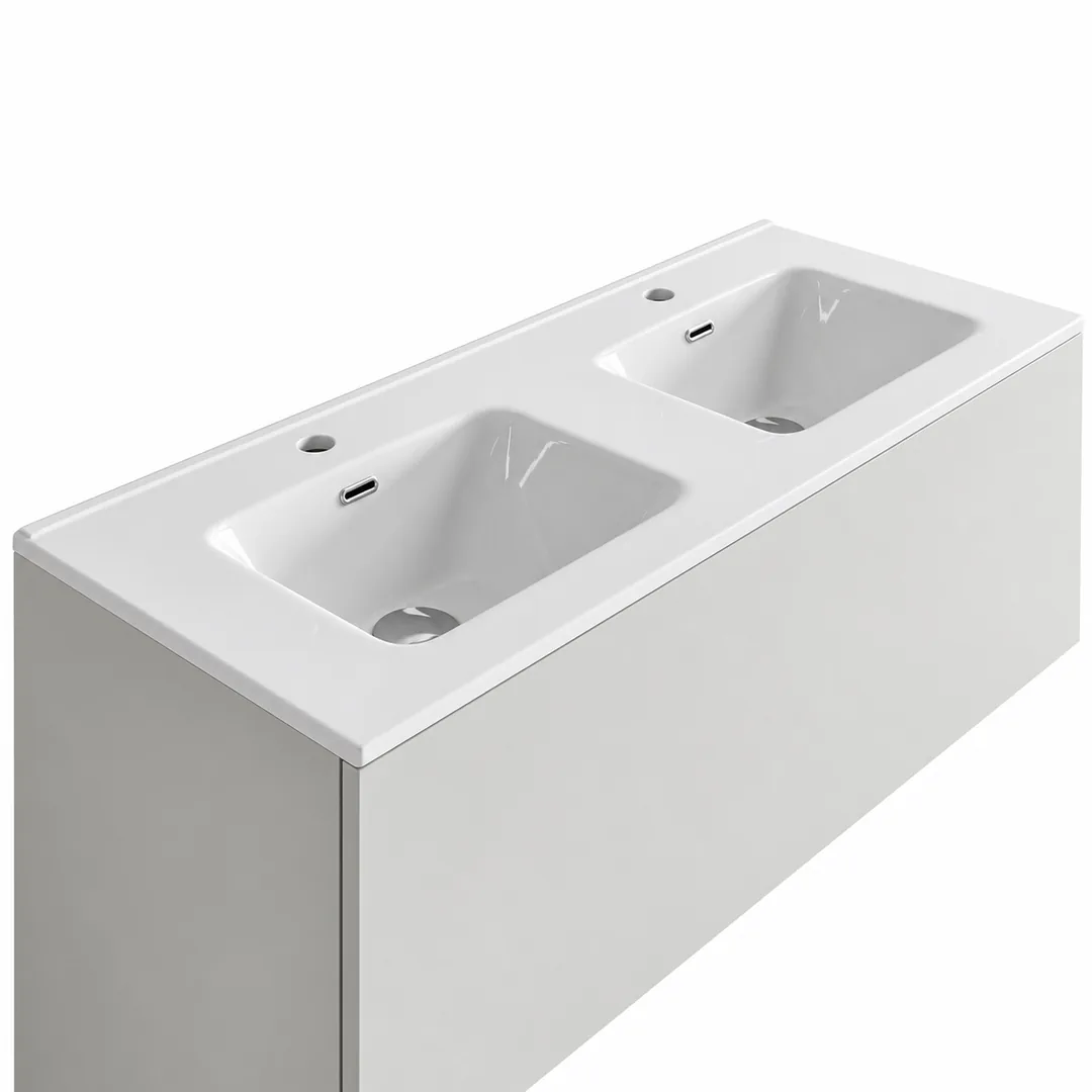Lavabo consolle in Ceramica – Arbi Friend 121 Doppio – Bianco