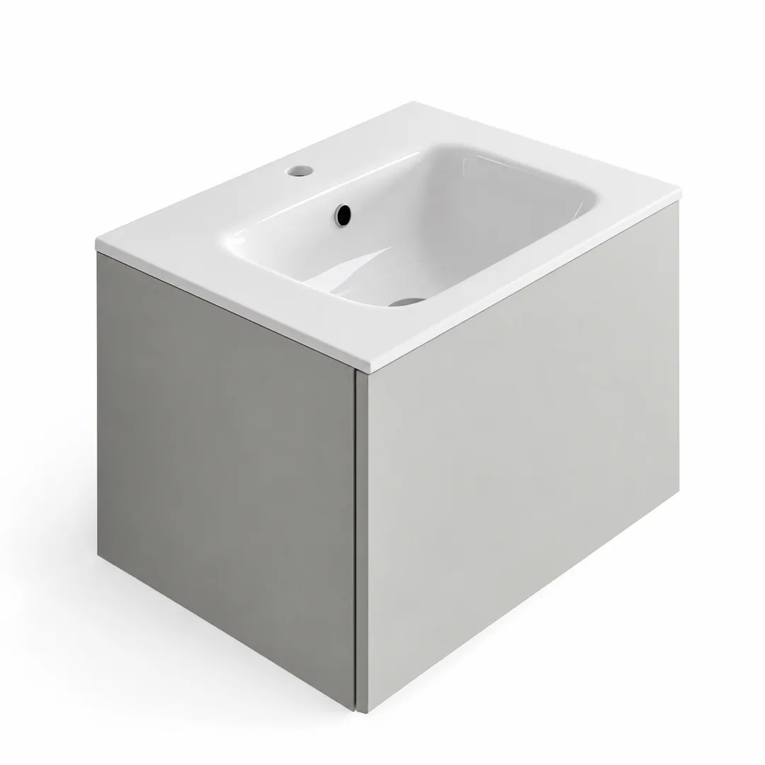 Lavabo consolle in Mineralguss – Arbi Thin 61 – Mineralmarmo Bianco