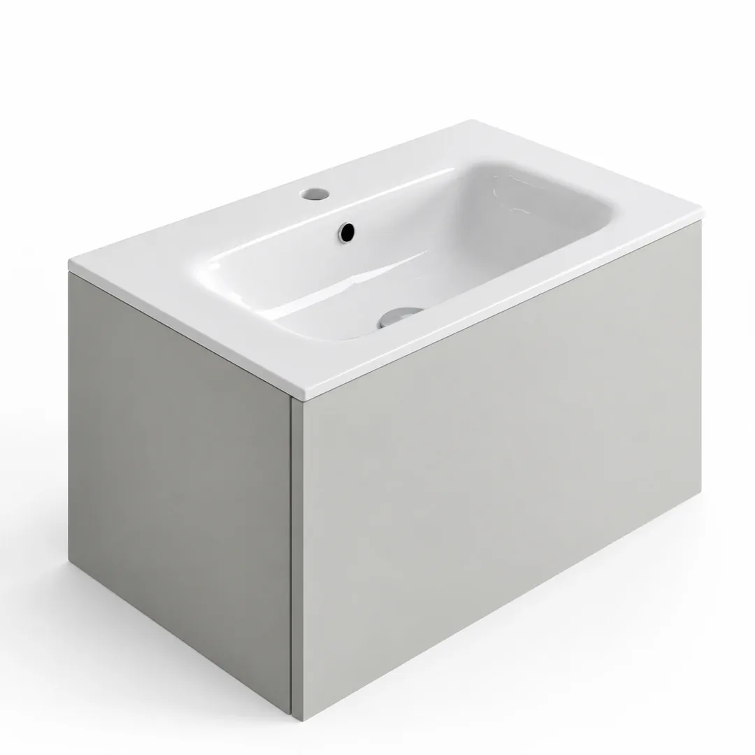 Lavabo consolle in Mineralguss – Arbi Thin 71 – Mineralmarmo Bianco
