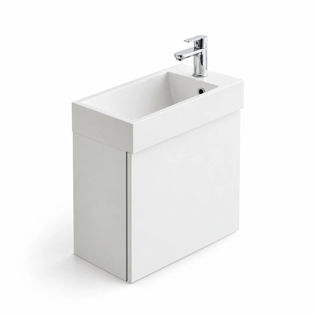 Lavabo consolle in Mineralguss – Arbi Martina – Mineralmarmo Bianco