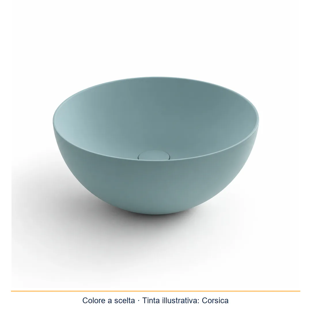 Lavabo da appoggio in Tekno – Arbi Semisfera – Tekno colore opaco da scegliere in mazzetta Arbi