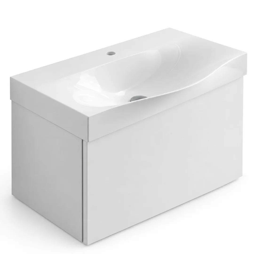 Lavabo consolle in Mineralguss – Arbi Today 71 – Mineralmarmo Bianco
