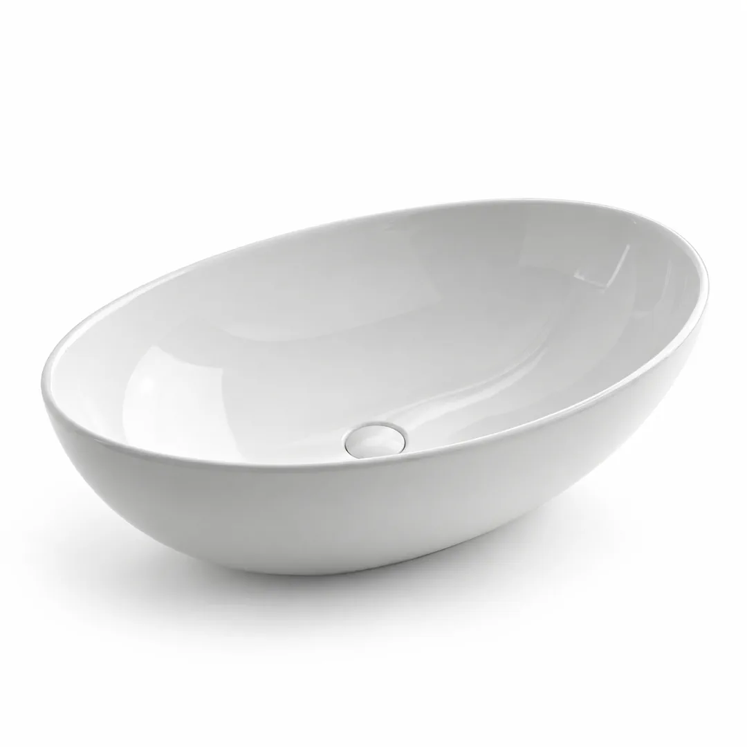 Lavabo da appoggio in Ceramica – Arbi Soffice Out – Mineralmarmo Bianco