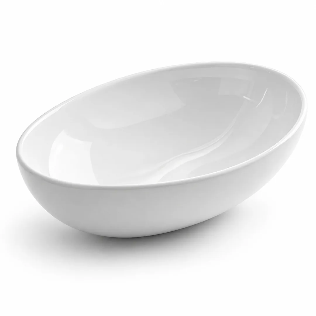 Lavabo da appoggio in Ceramica – Arbi Soffice Out – Bianco