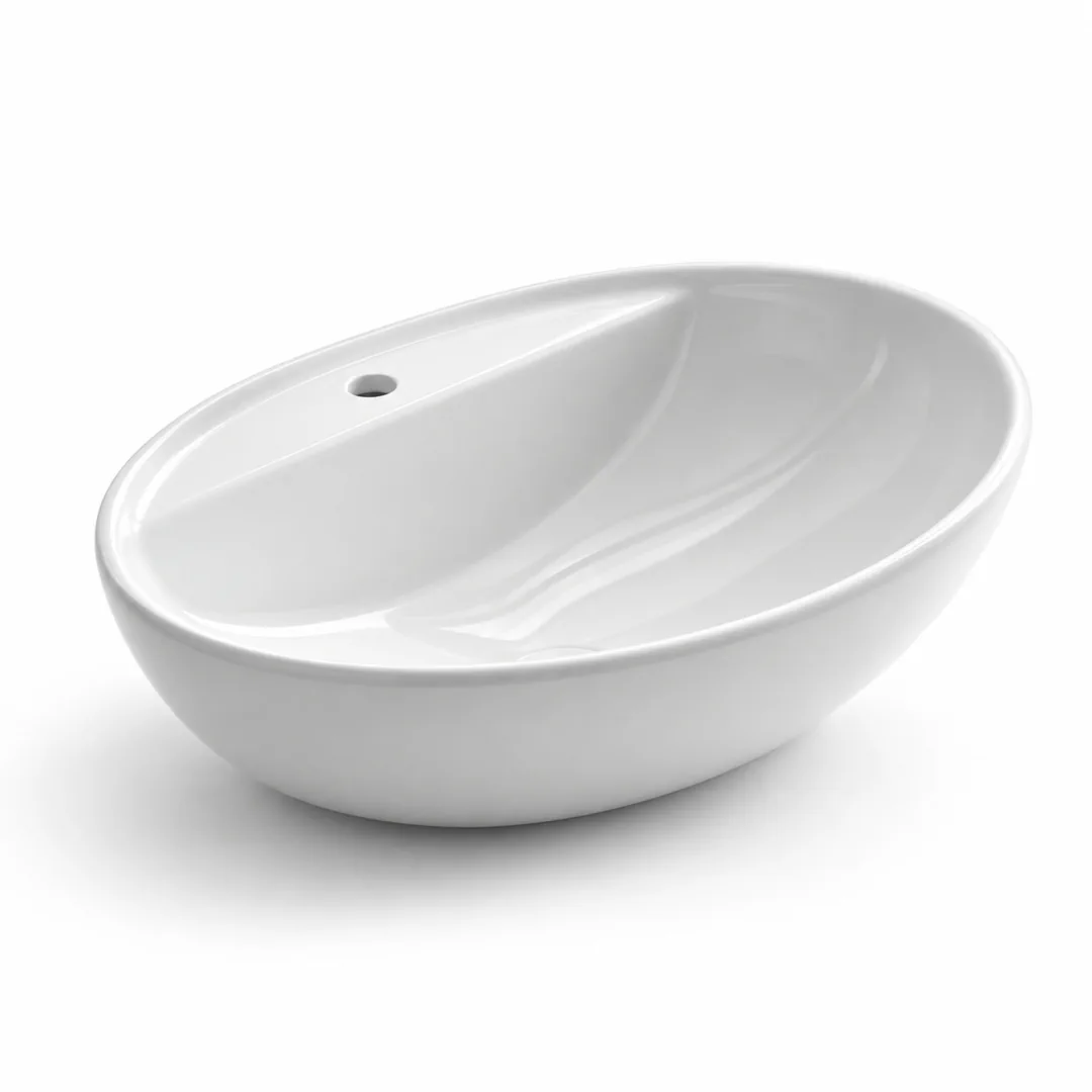 Lavabo da appoggio in Ceramica – Arbi Soffice In – Bianco