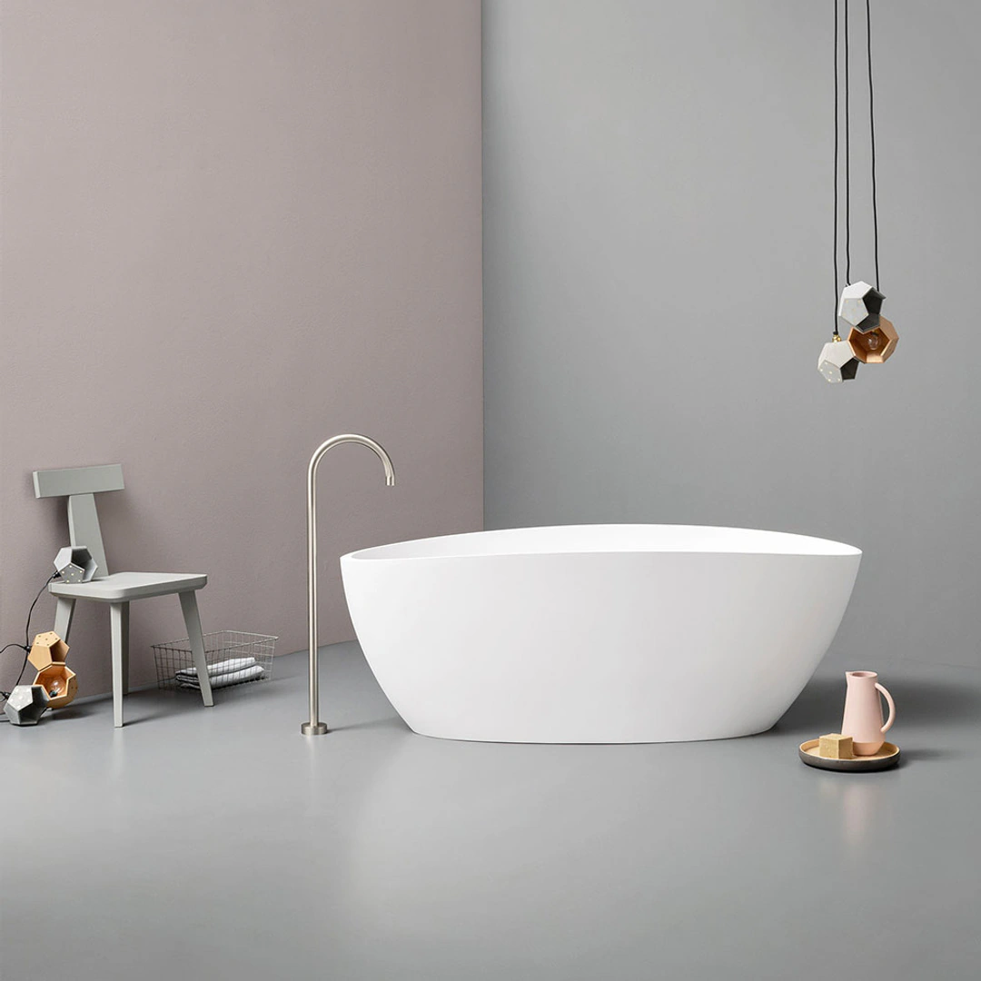 Vasca freestanding Arbi Giulia 170 × 77 cm in Tekno bianco opaco