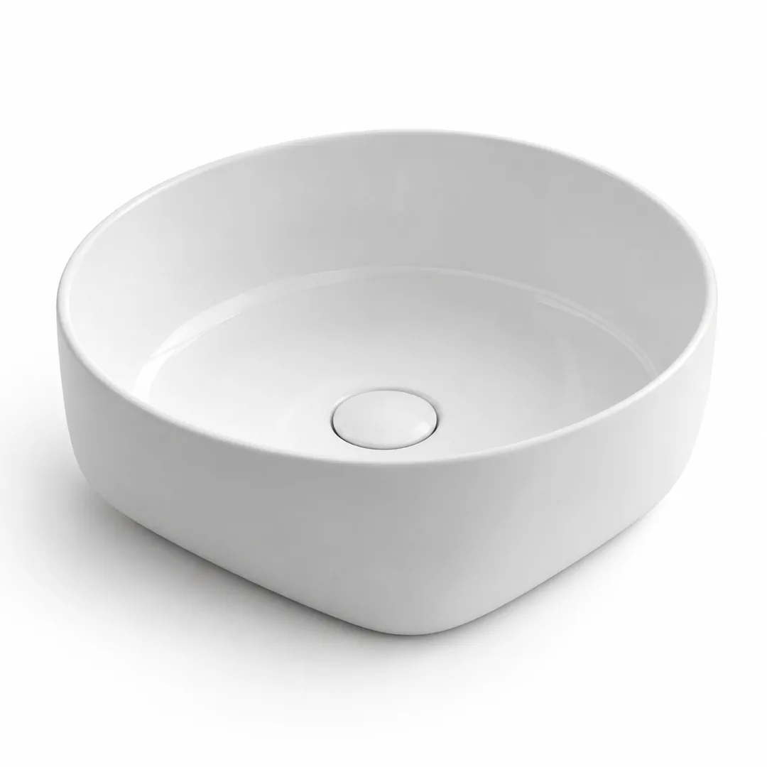 Lavabo da appoggio in Ceramica – Arbi Panier 42 – Bianco opaco