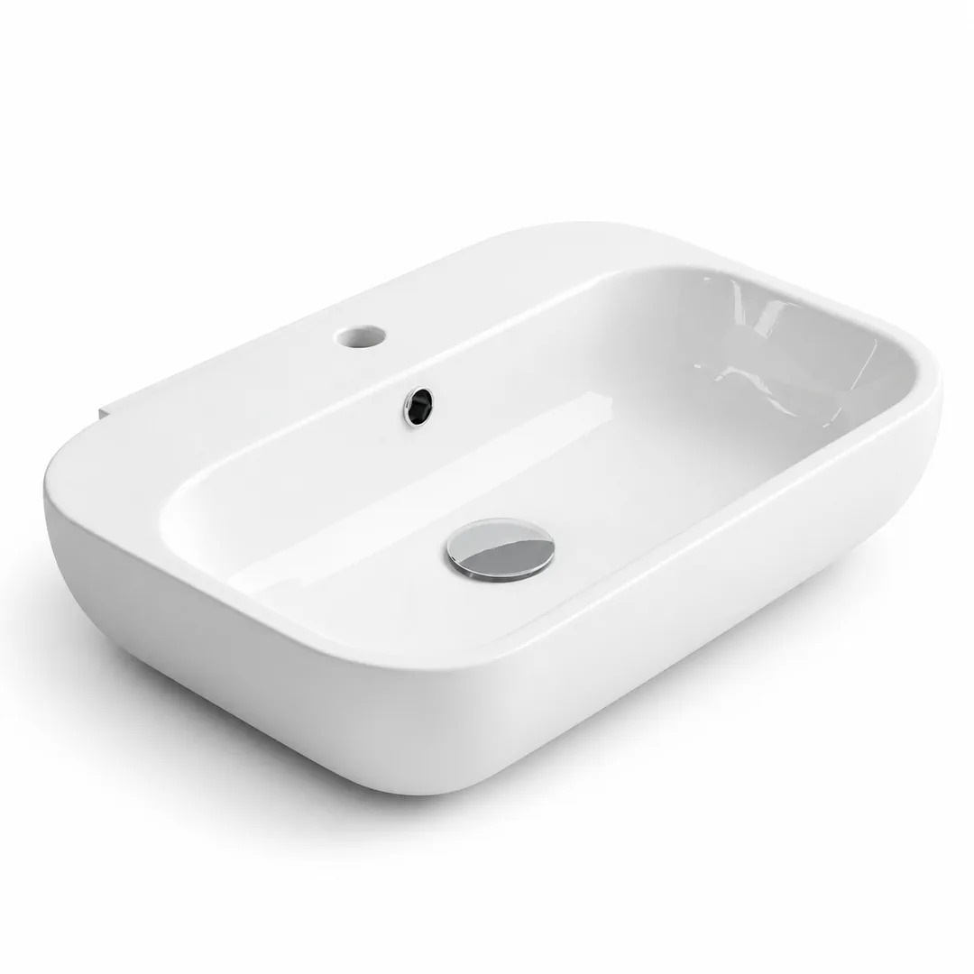 Lavabo da appoggio in Ceramica – Arbi Comfort – Bianco