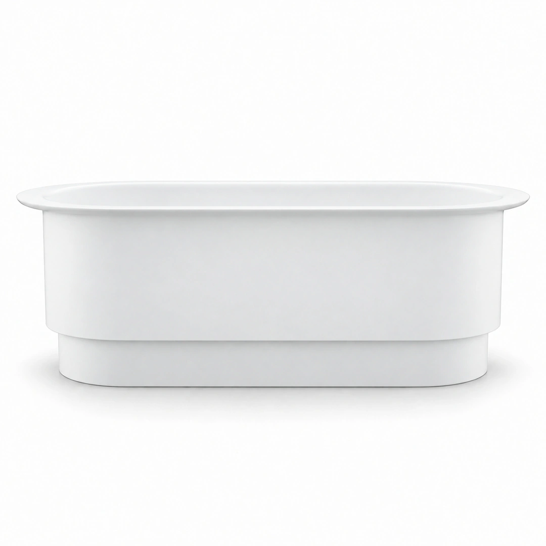 Vasca freestanding Arbi Roman 170 × 75 cm in Tekno Deimos bianco opaco