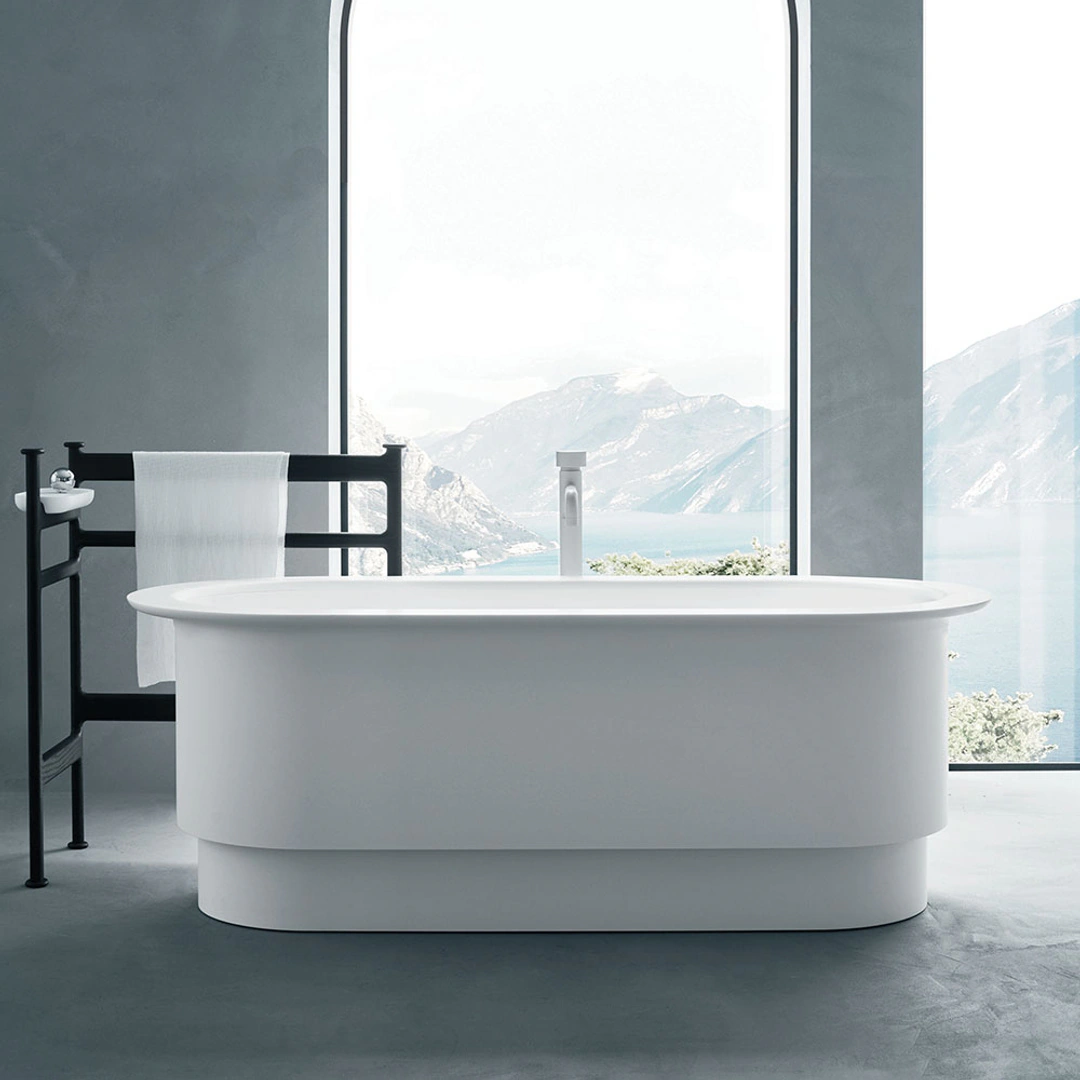 Vasca freestanding Arbi Roman 170 × 75 cm in Tekno Deimos bianco opaco