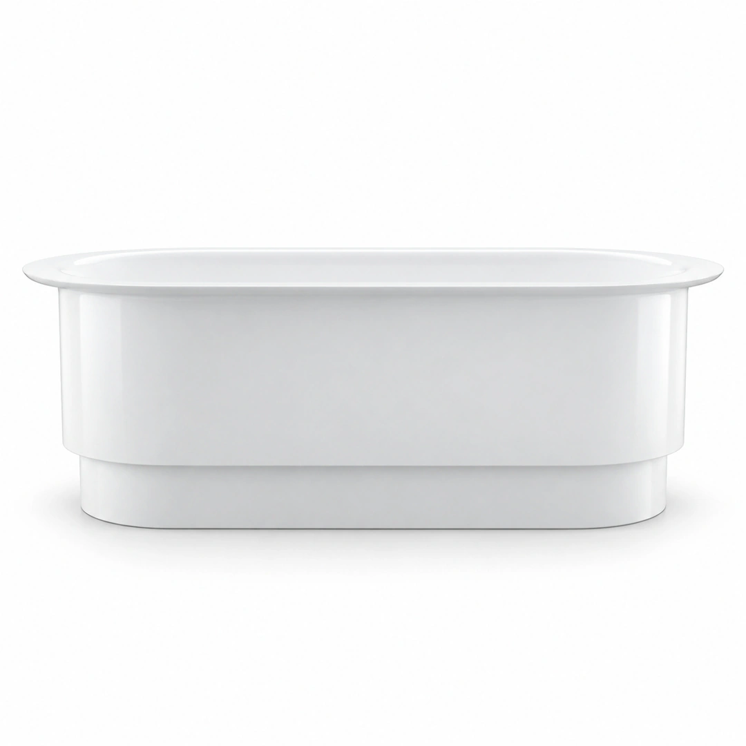 Vasca freestanding Arbi Roman 170 × 75 cm in Mineralguss bianco lucido