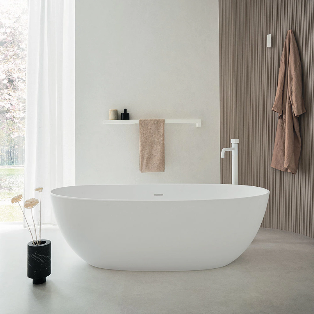 Vasca freestanding Arbi Wanda 160 × 70 cm in Tekno bianco opaco