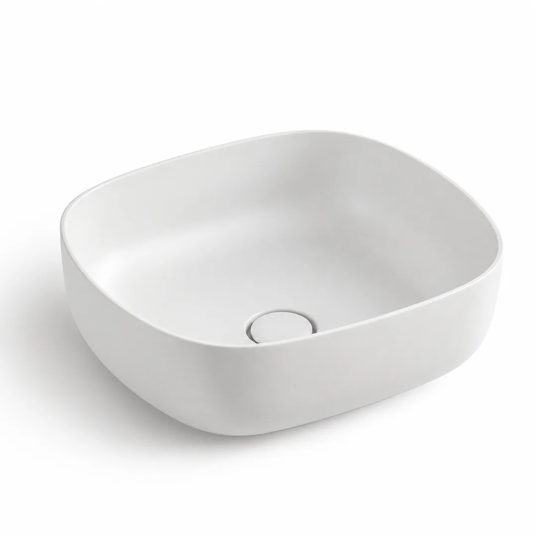 Lavabo da appoggio in Tekno – Arbi Milù 45 – Bianco opaco