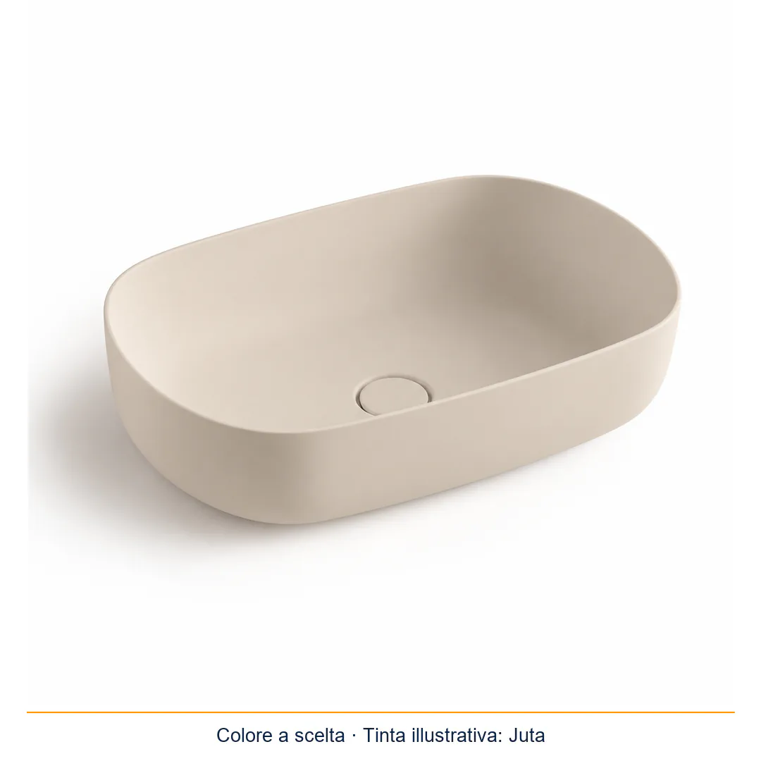 Lavabo da appoggio in Tekno – Arbi Milù 60 – Tekno colore opaco da scegliere in mazzetta Arbi