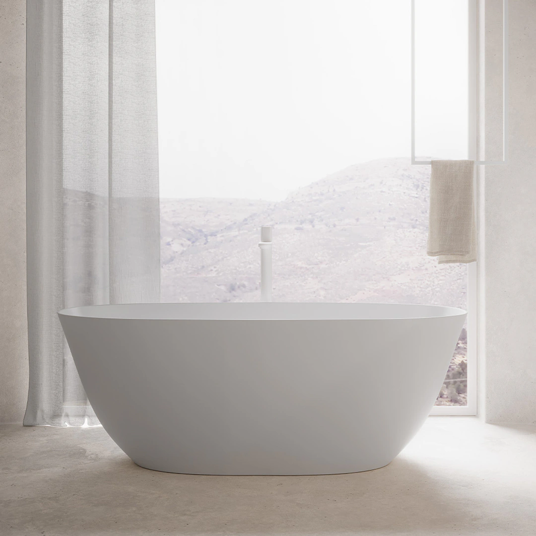 Vasca freestanding Arbi Solar 160,3 × 70 cm in Tekno bianco opaco