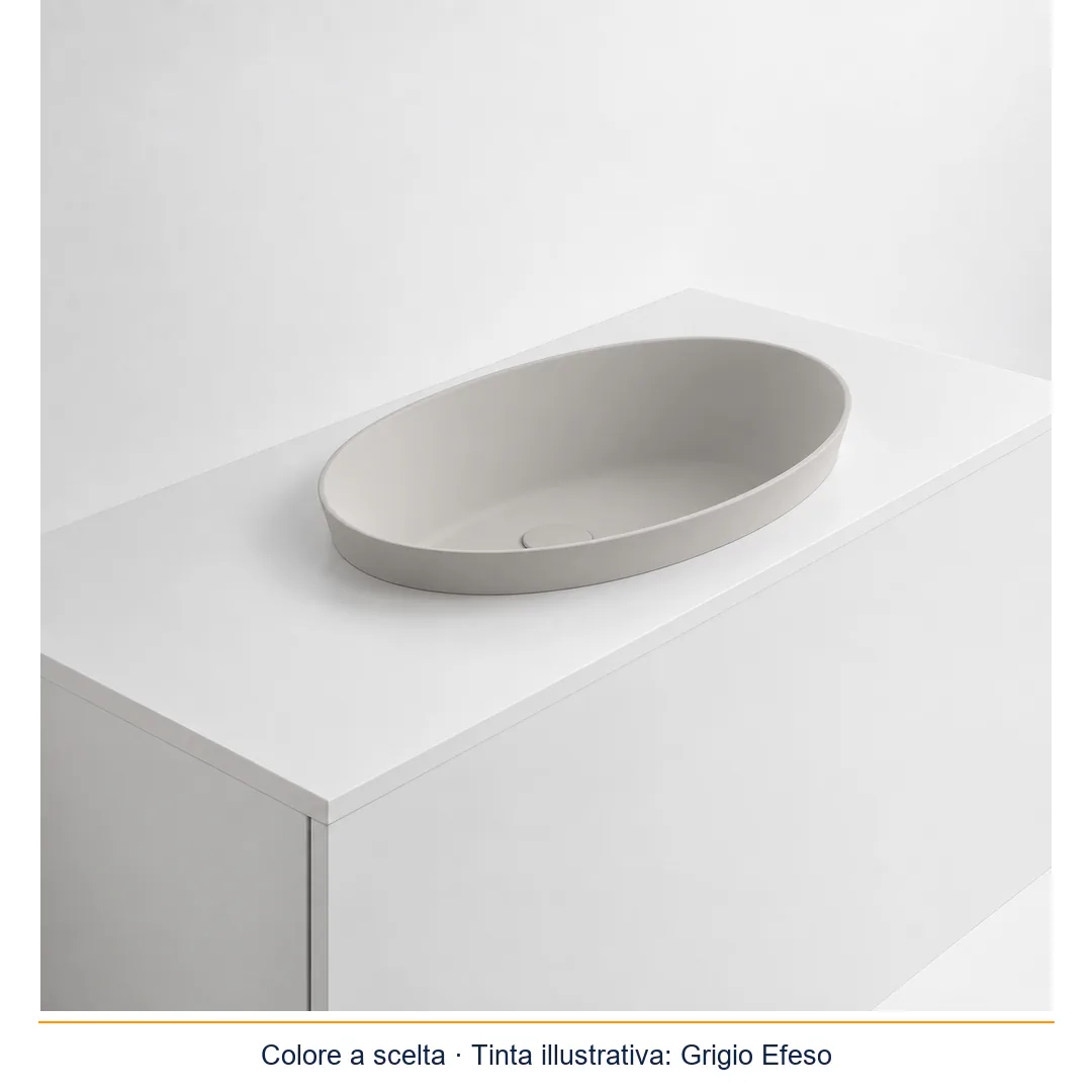 Lavabo da incasso soprapiano in Tekno – Arbi Egg Inc – Tekno colore opaco da scegliere in mazzetta Arbi
