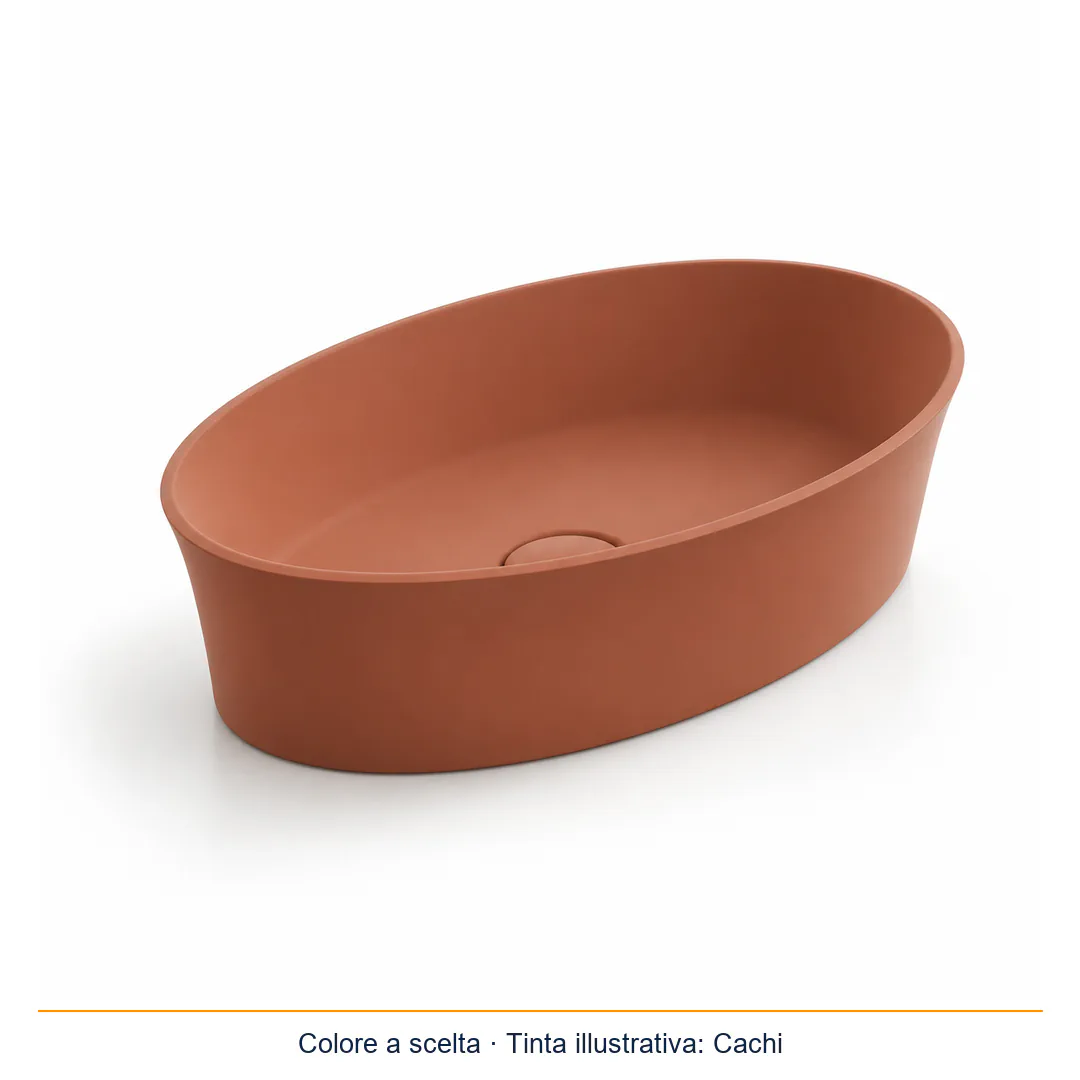 Lavabo da appoggio in Tekno – Arbi Egg – Tekno colore opaco da scegliere in mazzetta Arbi