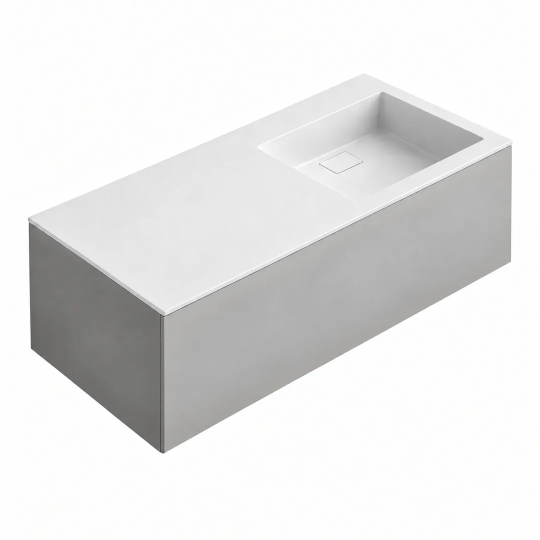 Lavabo consolle in Tekno – Arbi Juno 121 DX – Bianco