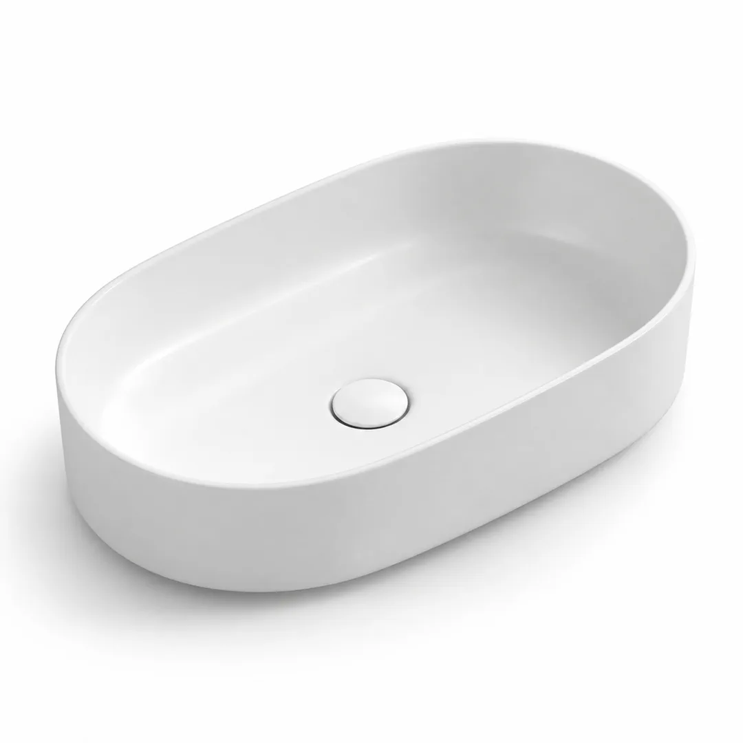 Lavabo da appoggio in Ceramica – Arbi Smart 54 – Bianco opaco