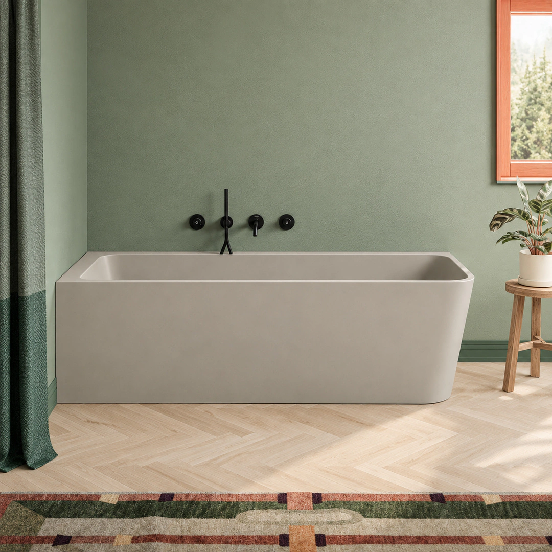 Vasca angolare sinistra Arbi Sara 165 × 75 cm in Tekno tutto colore opaco