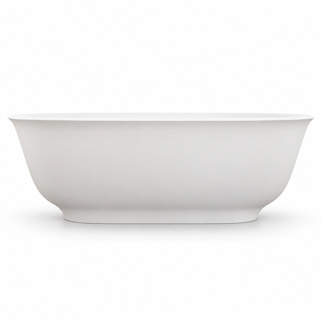 Vasca freestanding Arbi Onda 170 × 75 cm in Tekno bianco opaco