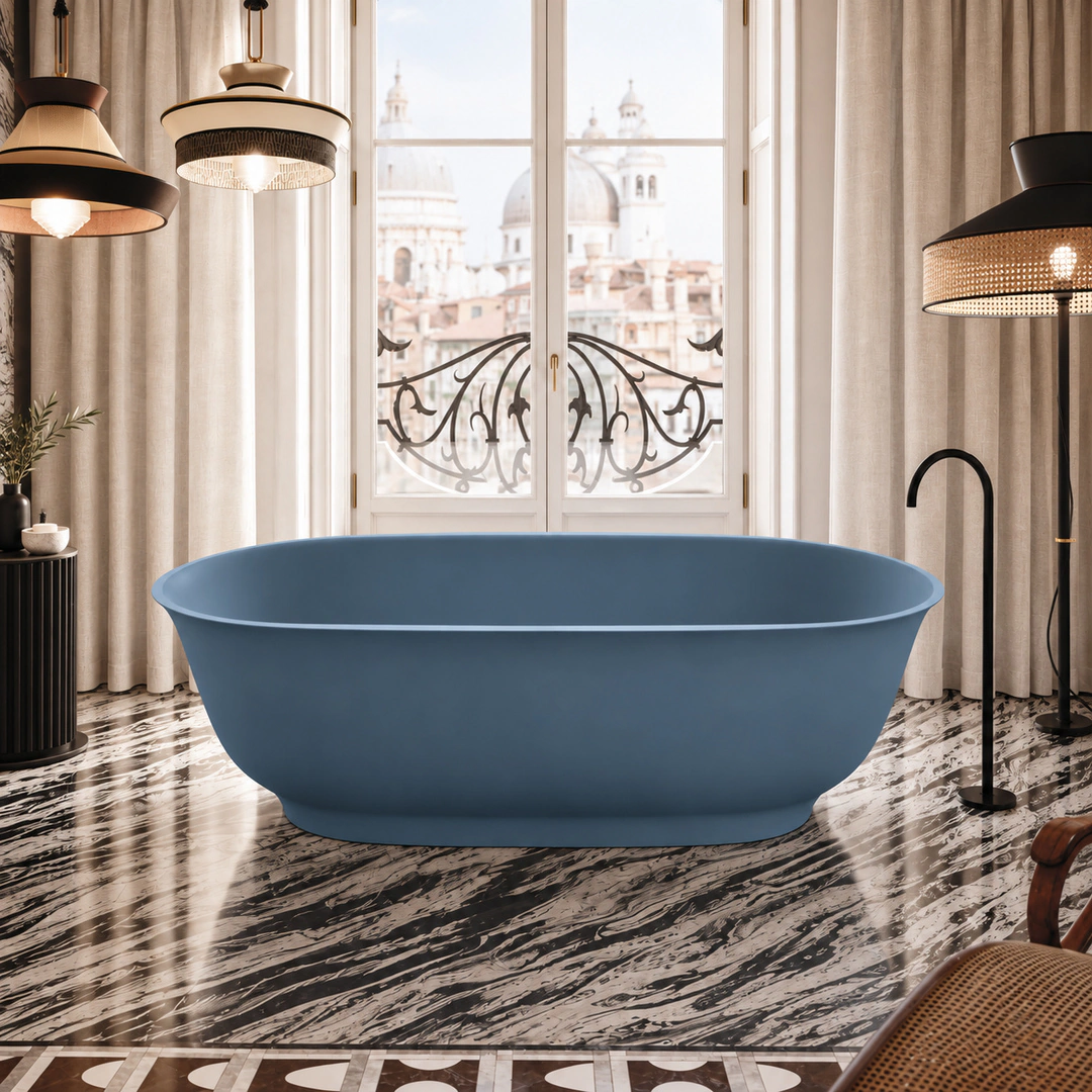Vasca freestanding Arbi Onda 170 × 75 cm in Tekno tutto colore opaco