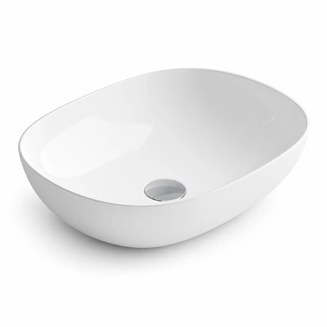 Lavabo da appoggio in Ceramica – Arbi Fine 50 – Bianco