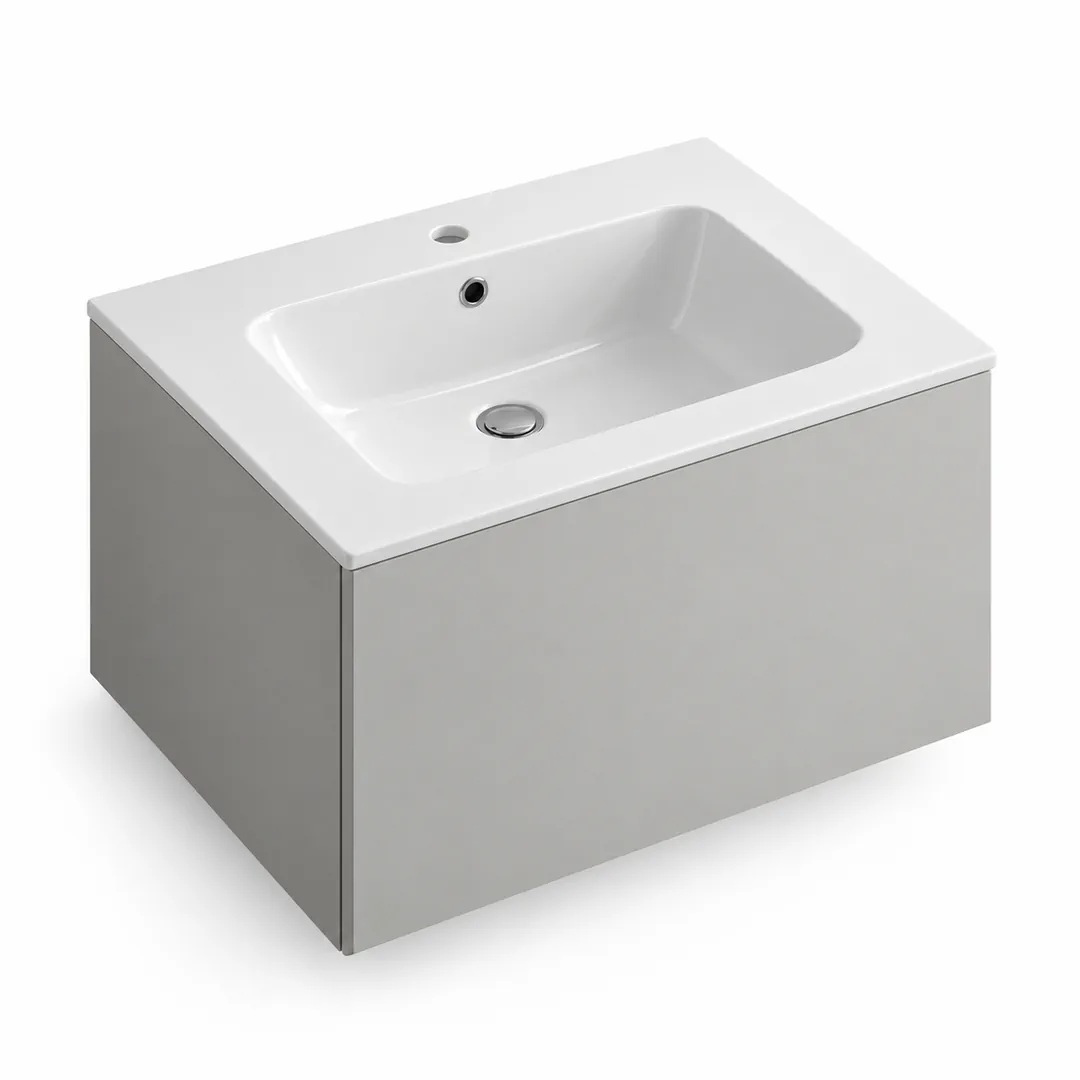 Lavabo consolle in Mineralguss – Arbi Sugar 61 – Bianco lucido