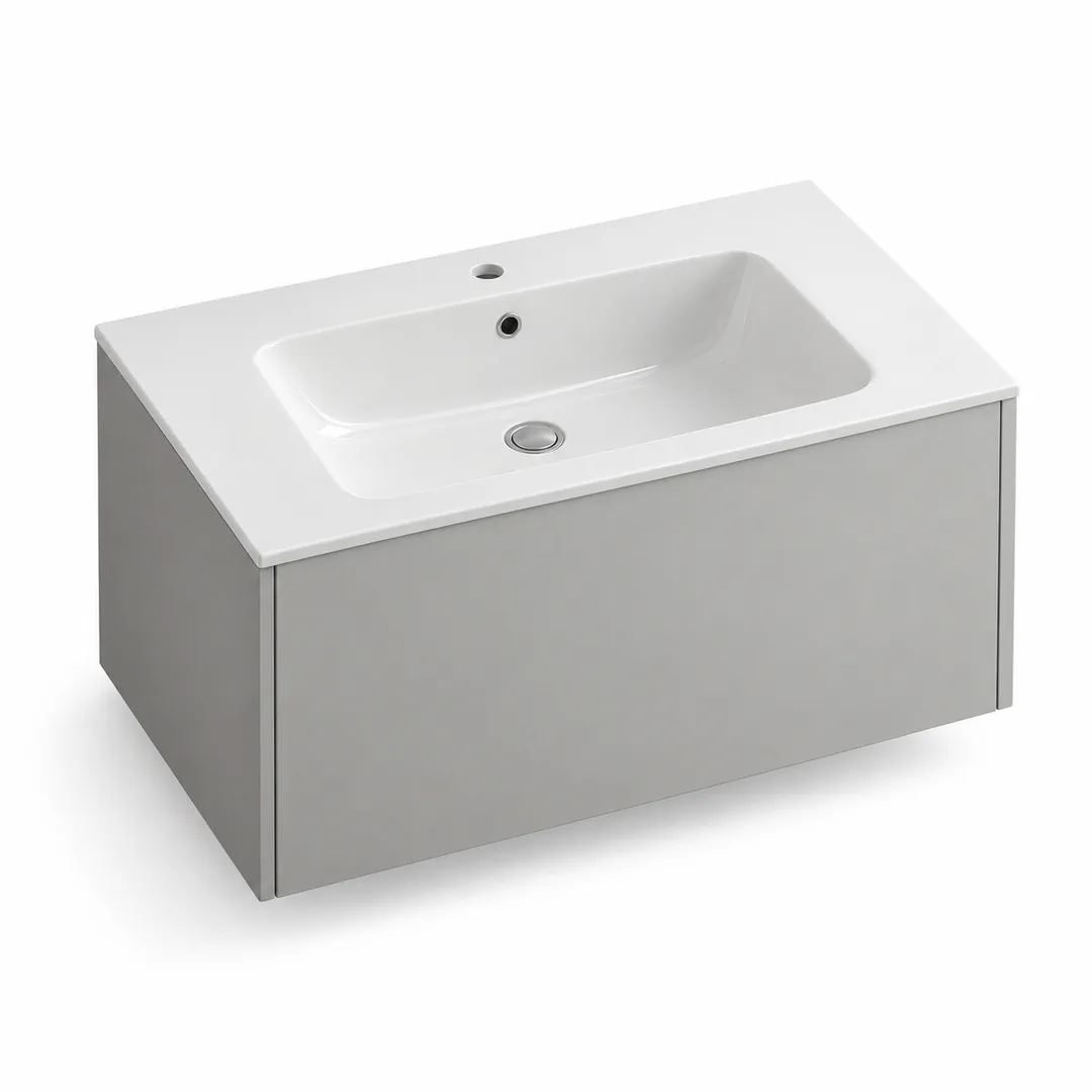 Lavabo consolle in Mineralguss – Arbi Sugar 71 – Bianco lucido