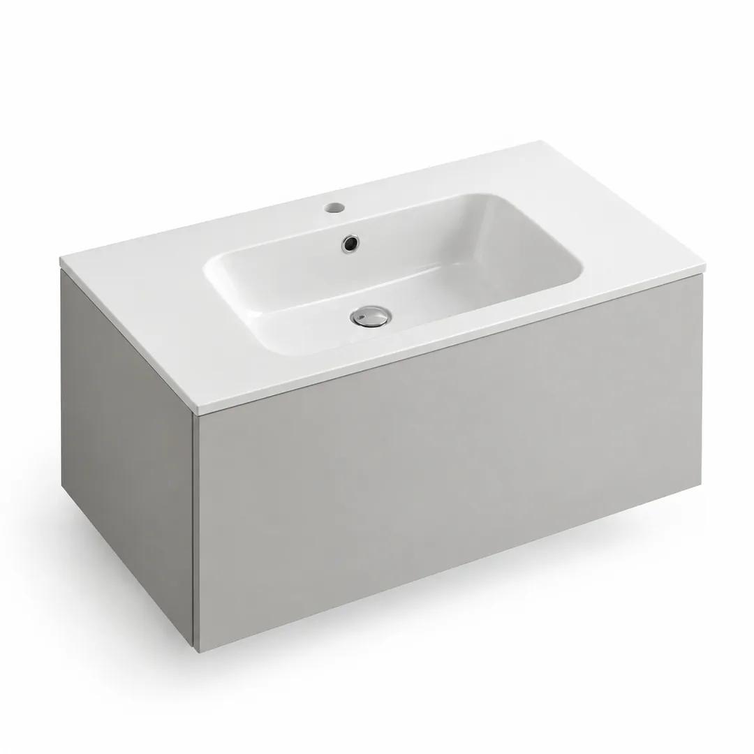 Lavabo consolle in Mineralguss – Arbi Sugar 86 – Bianco lucido