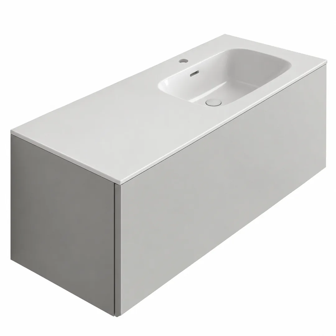 Lavabo consolle in Tekno – Arbi Bent 106 DX – Bianco