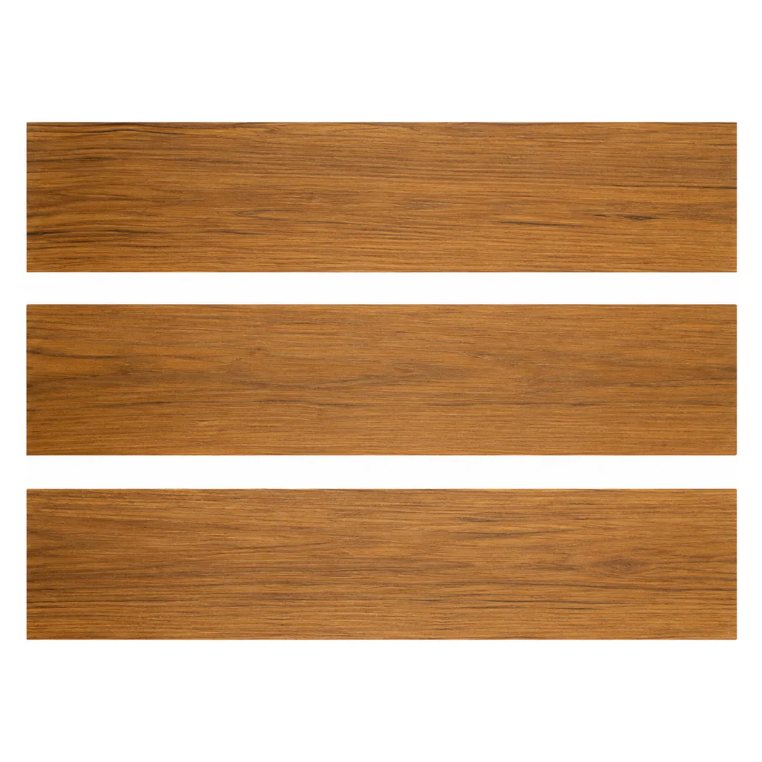 Parquet multistrato prefinito in Teak Asia 60-150 x 12 cm, Gaia Wood 10 mm - plancia 12 cm, spessore 10 mm, strato nobile 3 mm