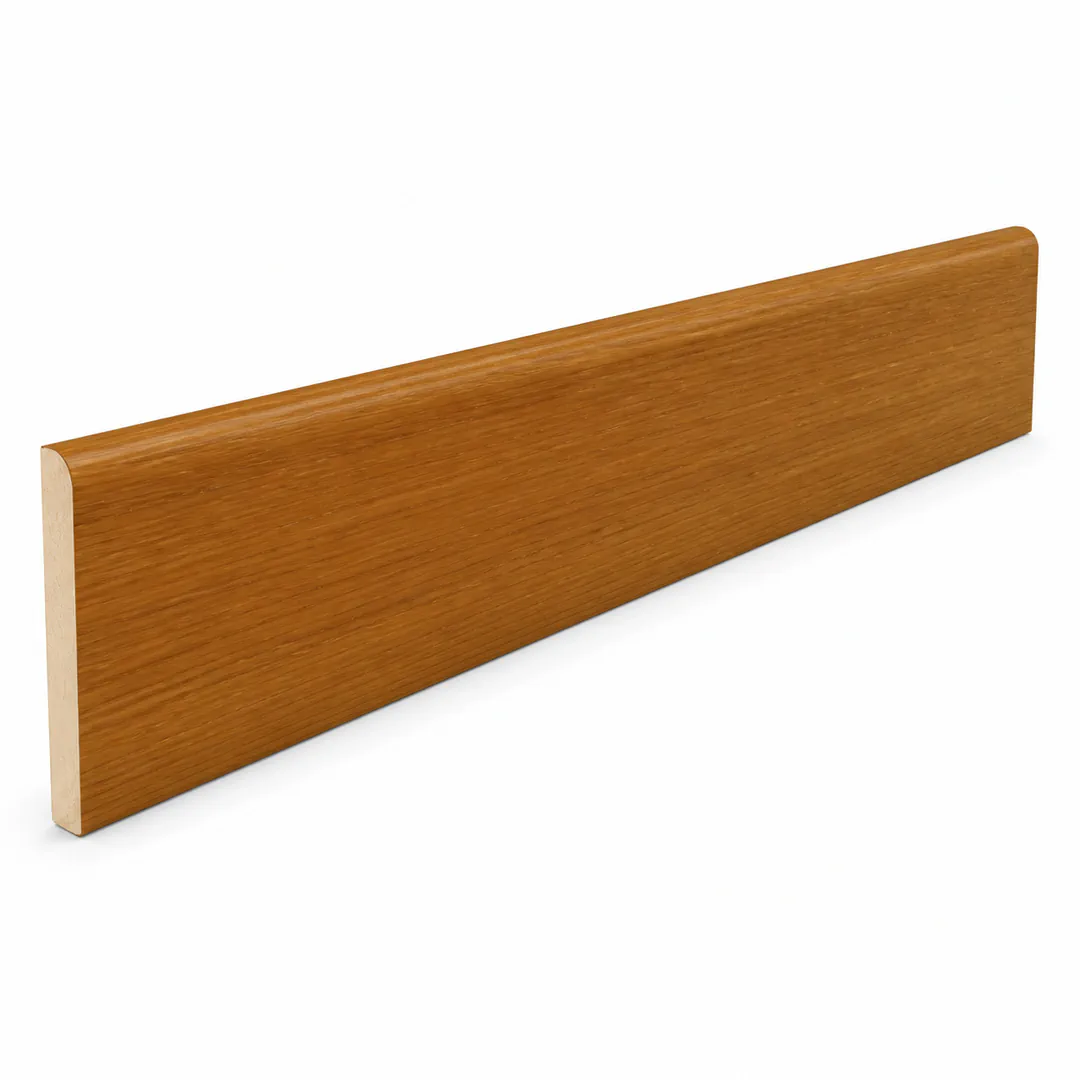 Battiscopa Teak impiallacciato 10 x 80 x 2400 mm - Gaia