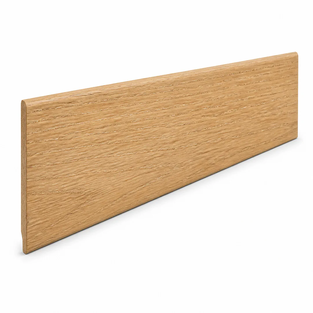 Battiscopa Testa quadra Rovere impiallacciato Grezzo 13 x 50 x 2400 mm - Gaia