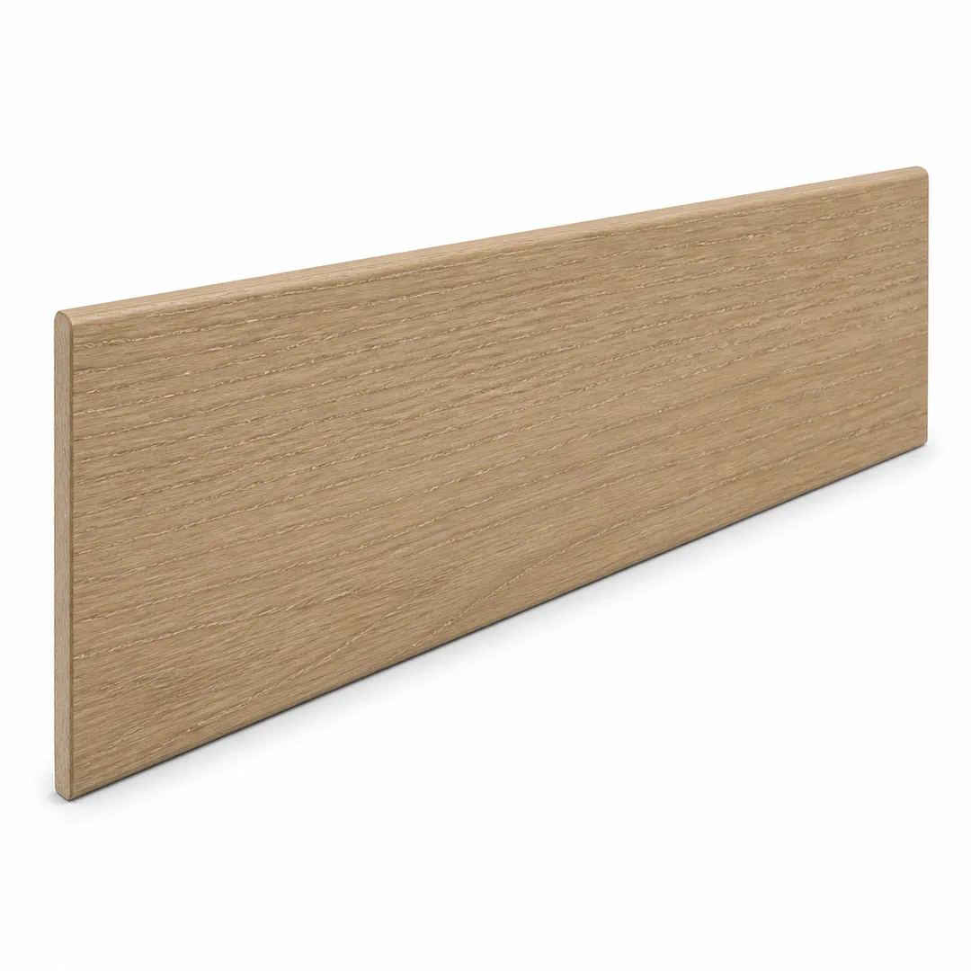 Battiscopa Testa quadra Rovere impiallacciato KOS, MATISSE, NATURALIZZATO 13 x 50 x 2400 mm - Gaia