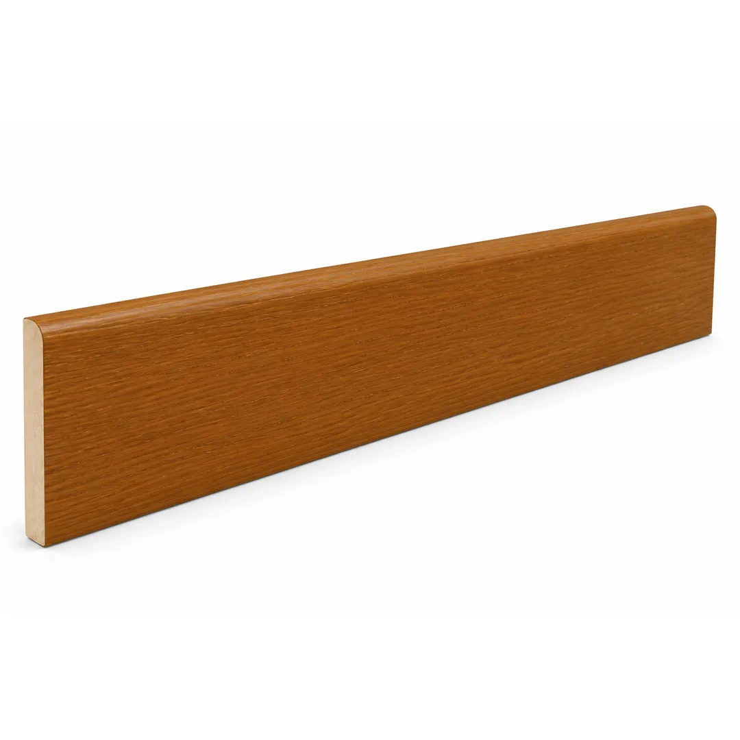 Battiscopa Teak impiallacciato 13 x 80 x 2400 mm - Gaia