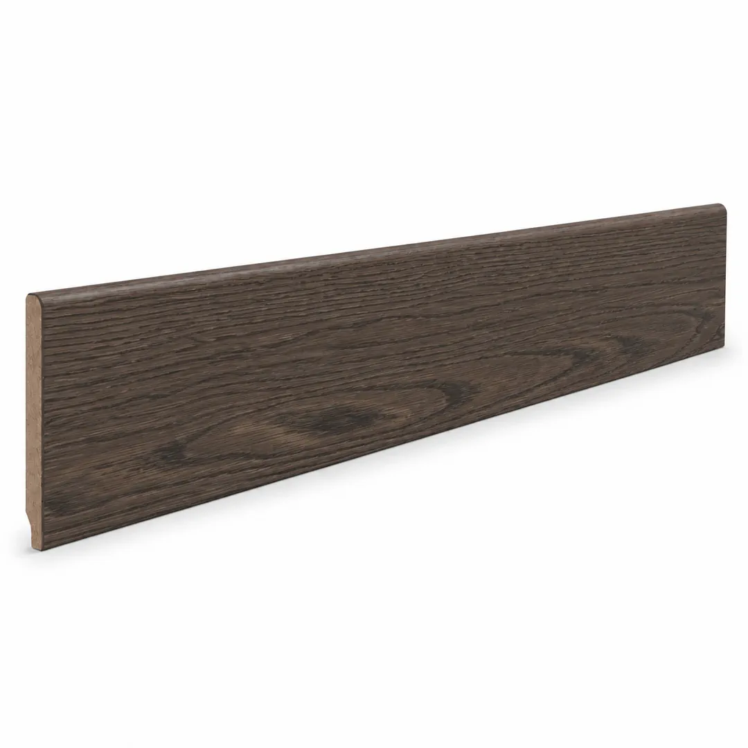 Battiscopa Rovere impiallacciato NOCE 13 x 80 x 2400 mm - Gaia