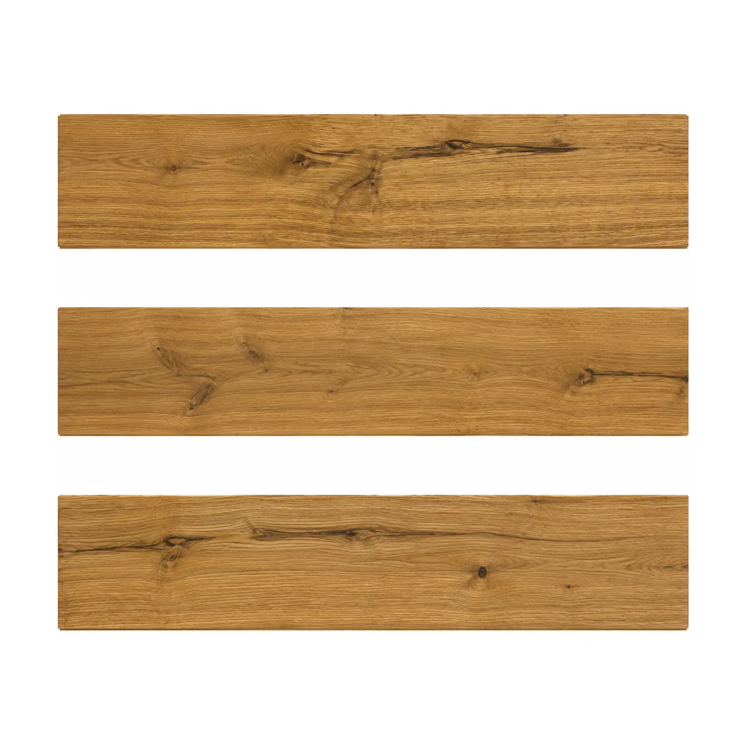 Parquet multistrato prefinito in Rovere europeo, Bahamas 220 x 19 cm, Gaia States - plancia 19 cm, spessore 14 mm, struttura 2 strati: nobile 3 mm + supporto 11 mm