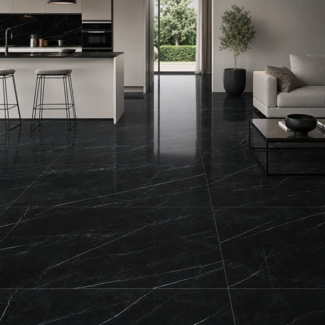 Marquina Black Black 60X120 Lucido - Interno