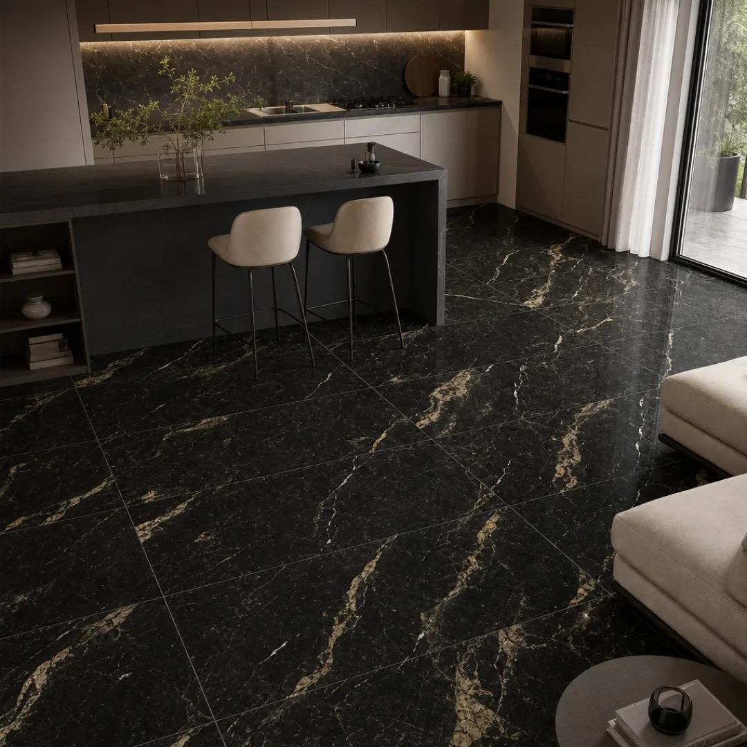 Pierre Black Black 60X120 Lucido - Interno