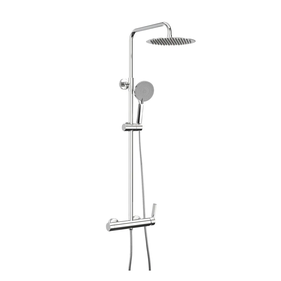 GME Colonna Doccia Inverter R Rhio/Tarsio Cromo con soffione e doccetta