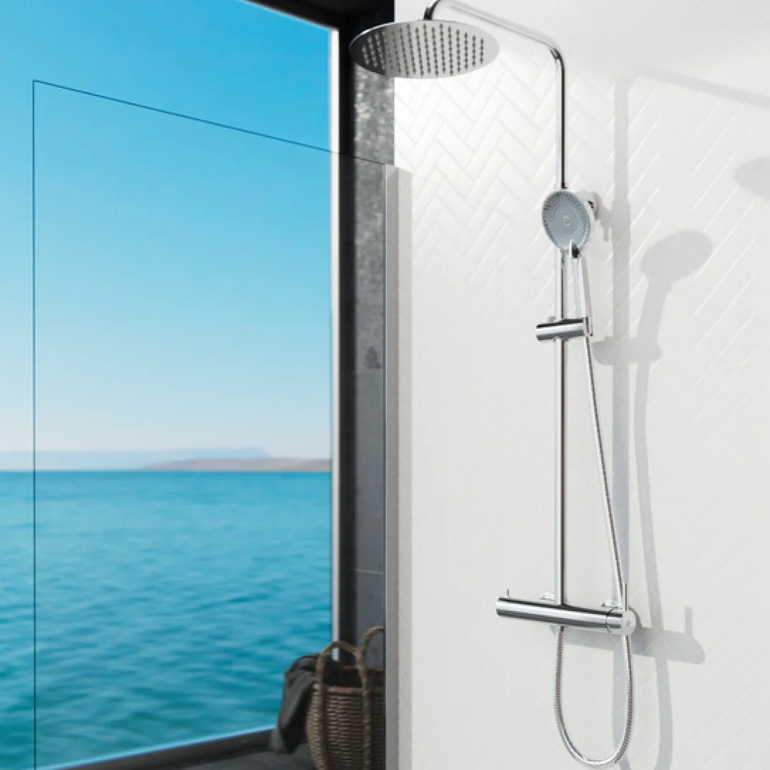 GME Colonna Doccia Inverter R Cromo con soffione e doccetta