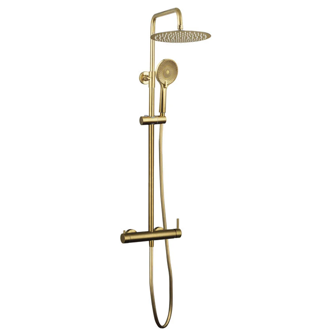 GME Colonna Doccia Inverter R Oro PVD con soffione e doccetta