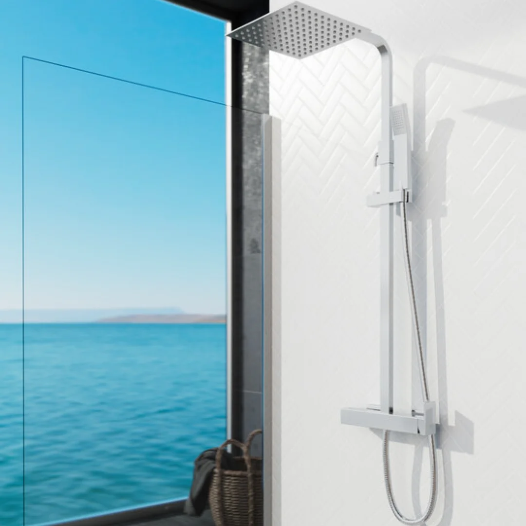 GME Colonna Doccia Inverter C Cromo con soffione e doccetta