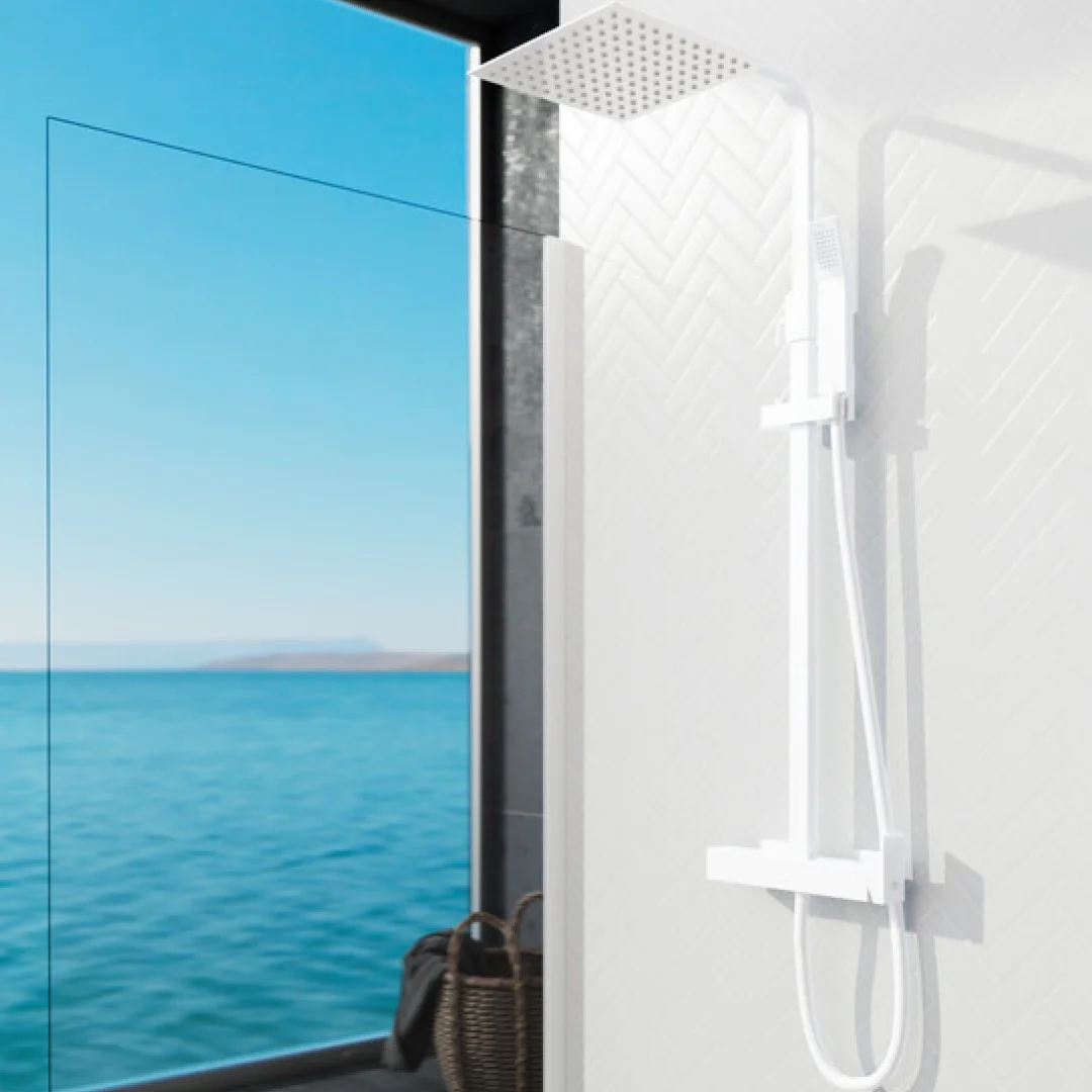 GME Colonna Doccia Inverter C Bianco con soffione e doccetta