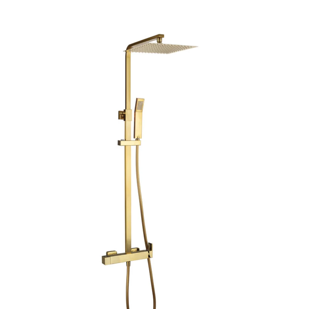 GME Colonna Doccia Inverter C Oro PVD con soffione e doccetta