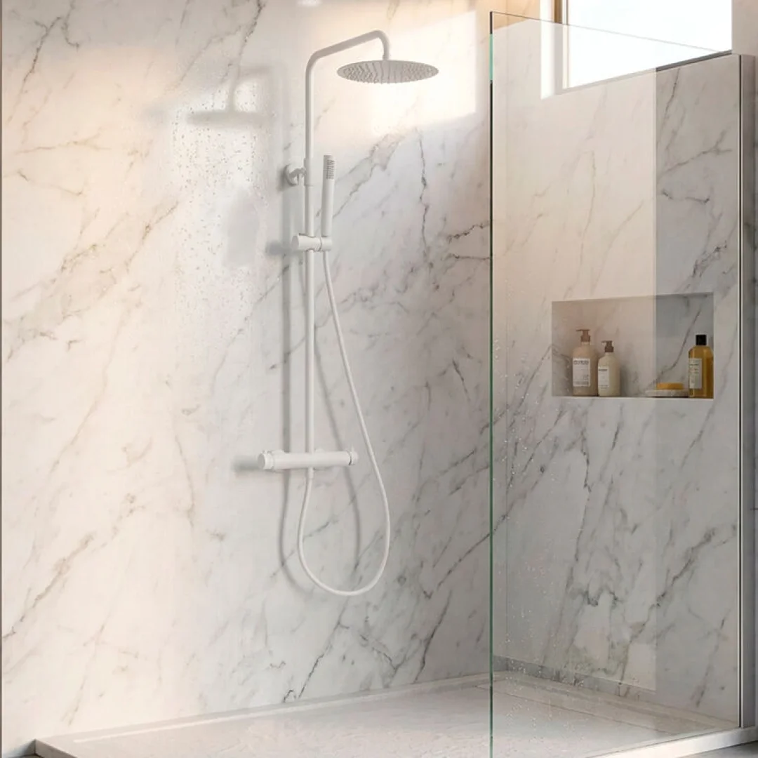 GME Colonna Doccia Inverter Unik Bianco con soffione e doccetta