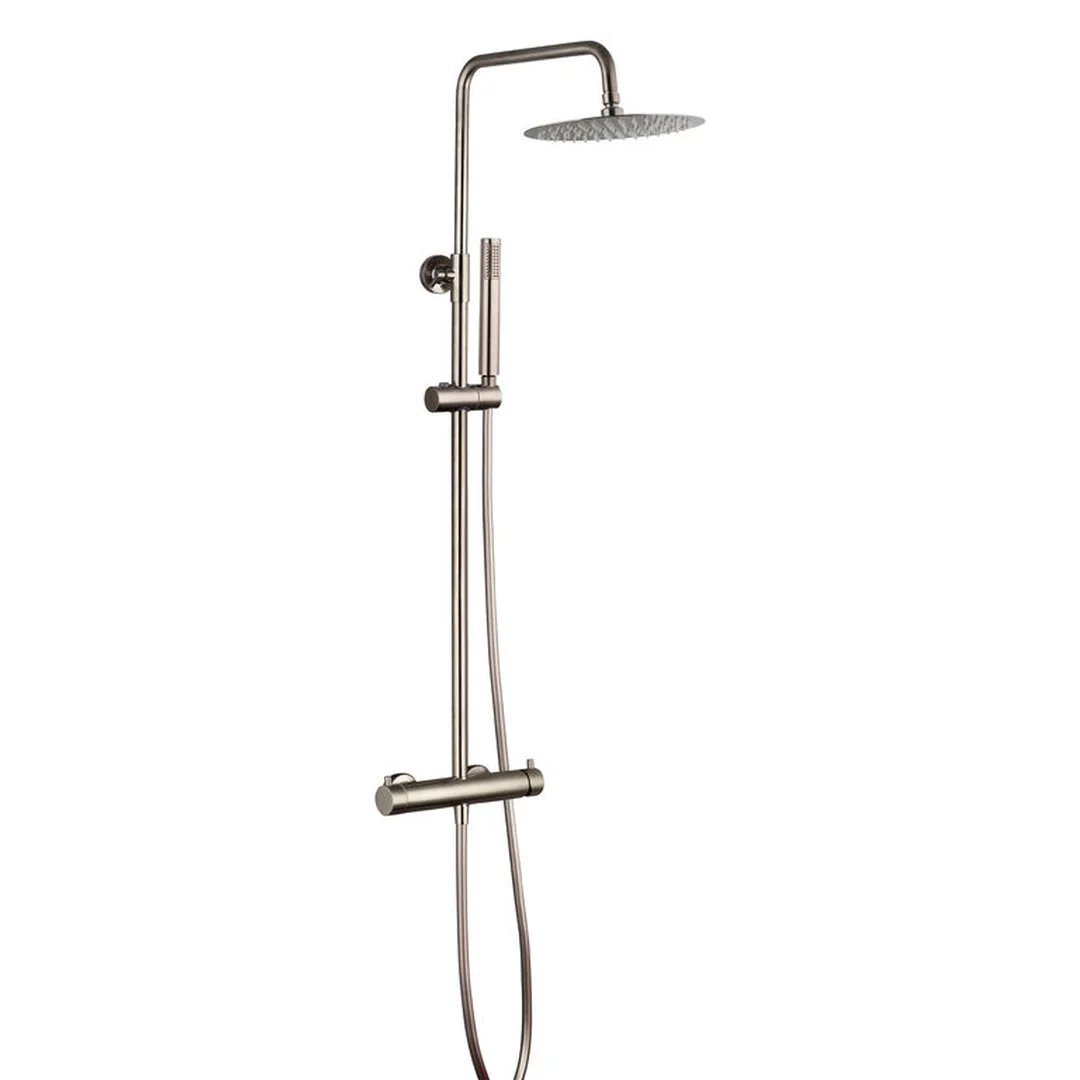 GME Colonna Doccia Inverter Unik Nichel PVD con soffione e doccetta