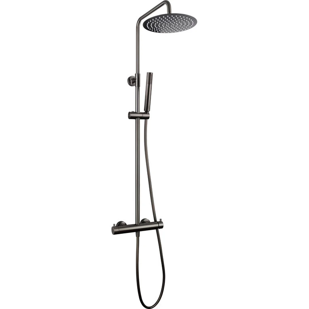 GME Colonna Doccia Inverter Unik Titanio PVD con soffione e doccetta